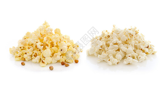Pop Corn 孤立在白色背景上背景图片