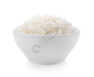 白底的白碗大米食物午餐饮食文化粮食工作室茉莉花纤维糖类美食背景图片