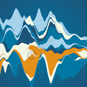 大数据可视化 流图 未来的信息图表 在海浪互联网科学技术作品流动音乐插图网络商业背景图片