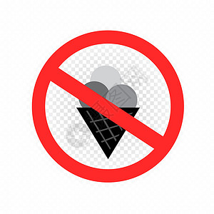 你吃不吃不吃冰淇淋标志图标插画