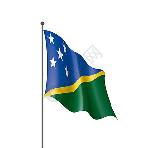 白色背景上的所罗门群岛插图爱国国籍丝带边界星星军旗世界横幅庆典框架背景图片