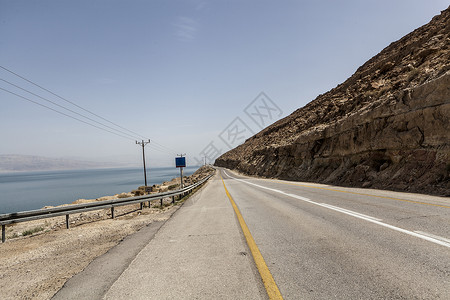通往死海之路湖高清图片素材
