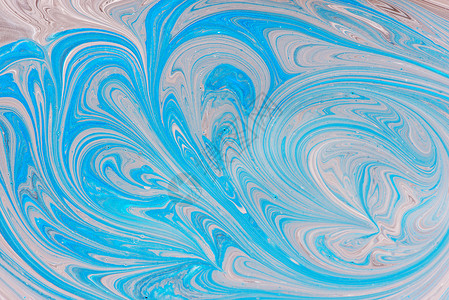 抽象运动动态背景弯曲青色流动墨水波浪创造力墙纸艺术绘画白色背景图片