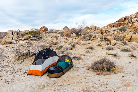 沙漠营地黎明国家公园高清图片