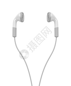 白色现代耳听器背景图片