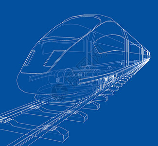 现代高速列车概念 韦克托艺术技术速度多边形创新旅行商业引擎铁路运输背景图片