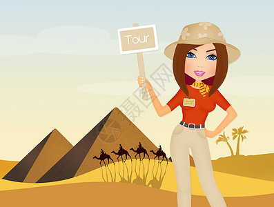 埃及导游团背景图片