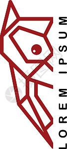 猫头鹰标志标识主题 vecto动物耳朵马赛克眼睛图表背景图片