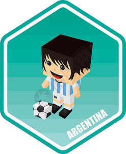 足球等距主题阿根廷背景图片