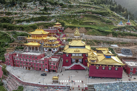 慈悲寺女神建筑建筑学寺庙建筑物旅游经幡旅行背景图片