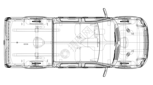 汽车 Suv 绘图轮廓  3d 它制作图案运动运输商业卡车绘画检查车辆越野车蓝图车轮背景图片