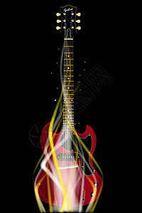 燃烧固体电吉他火焰音乐绘画艺术乐器烧伤蓝调岩石艺术品背景图片