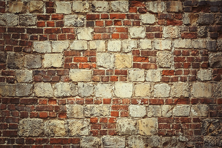 砖墙壁背景背景墙风化水平红砖石墙石工石头背景图片