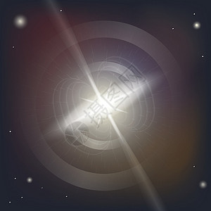 中子星在宇宙深处产生辐射波 闪电战 脉冲星 它制作图案矢量天文学高清图片素材