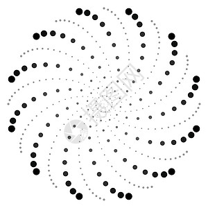 点状圆形螺旋图案 向量灰阶抽象派螺纹黑色涡流图形化漩涡操作旋转艺术背景图片