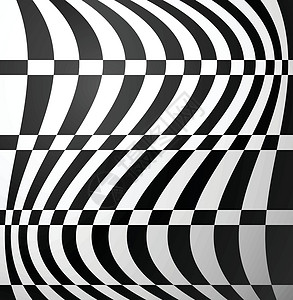 反常具有扭曲效果的检查模式 矢量艺术方格抽象派黑色灰阶光学定形操作失真插图图形化设计图片