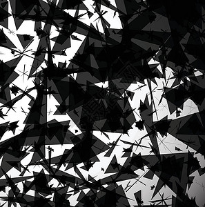 随机分散的抽象艺术前卫图案背景光学黑色抽象派灰阶插图艺术品操作图形化碎片白色背景图片