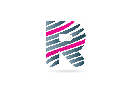 粉色英文字母G英文字母 r 标志图标设计创造力刻字身份商业公司插图条纹标识设计图片
