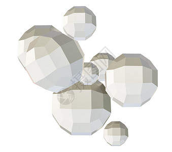 白色球体  3D插画海报气泡生物学创造力细胞科学体积原子粒子运动背景图片