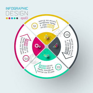 环形图表矢量图形艺术信息图表推介会报告标签商业创造力网络成功小册子插图圆圈插画