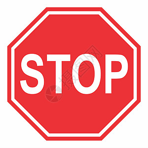 减速停止交通信号牌公共汽车标志运输规则金属越野车警告安全货车说明插画