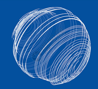 螺旋轮廓球体 韦克托插图技术矢量圆圈活力网络圆形草图全球海浪背景图片