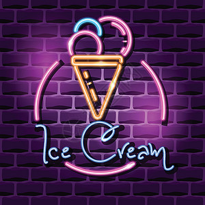 冰淇淋甜饼广告牌背景图片