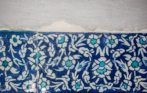 Ottoman时间的花粉艺术图案范例瓷砖背景图片