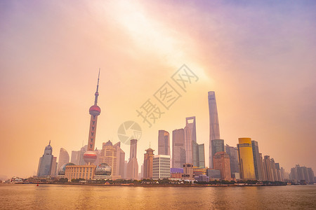 上午1 中国上海 建造天线早晨高清图片素材