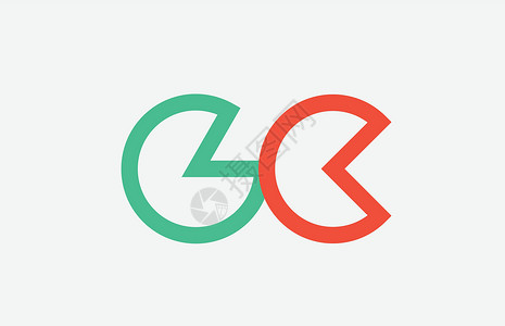 橙色绿色字母表字母标志组合 gc gc 设计背景图片