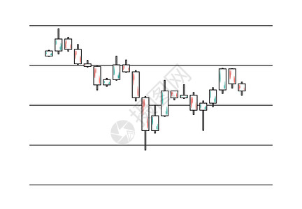 金融市场的烛棍图红色数据绿色技术生长外汇交换插图金融商业背景图片