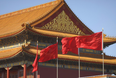 中文红旗背景图片