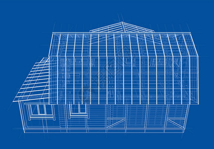 房子素描  3 的矢量渲染建筑师房屋蓝图商业插图建造住宅工程项目建筑背景图片