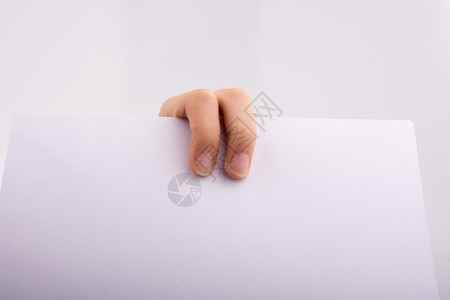 手持纸手指笔记办公室推介会商业边界广告牌白色空白海报背景图片