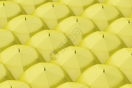 3伞与白色背景商业安全黄色保险气候屏蔽插图渲染气象银行业背景图片