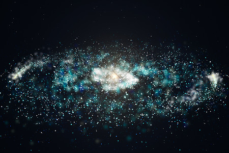 3d 渲染宏伟的螺旋星云 宇宙背景天空星星发光蓝色星座粒子天文学辉光科学3d背景图片