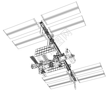 飞机轨道国际空间站大纲 韦克托航天飞机世界太空飞行器货物星舰地球航班草图火箭插画