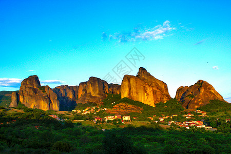 希腊梅托拉山脉背景图片