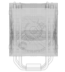 托米斯勒尼科Cpu 科勒概念 韦克托空气电脑草图金属流动散热器处理器硬件径向扇子设计图片