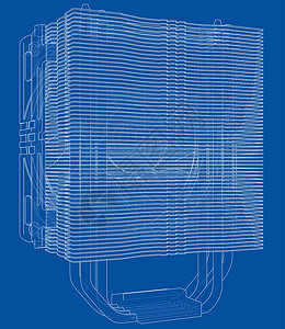 托米斯勒尼科Cpu 科勒概念 韦克托草图散热器电脑流动冷却翅膀扇子金属空气温度设计图片