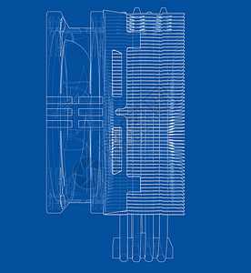 托米斯勒尼科Cpu 科勒概念 韦克托金属空气翅膀冷却扇子硬件流动冷却剂电子处理器设计图片