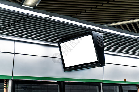 地下的空白告示牌 海报模板邮政展示广告牌商业招牌车站账单控制板框架营销背景图片