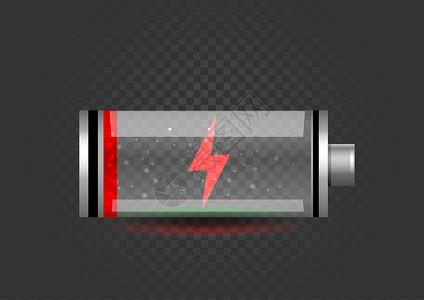 完全排放电池图标圆柱笔芯收费电压电气充值网络插图反射玻璃背景图片