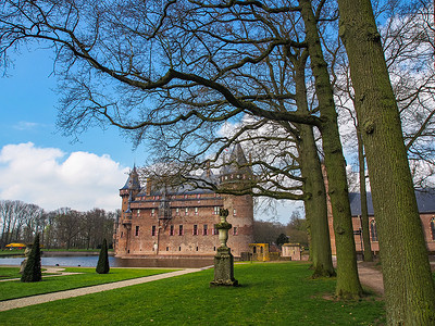 乌得勒支荷兰城堡建筑历史性绿色旅行风景骑士地标公园建筑学花园背景