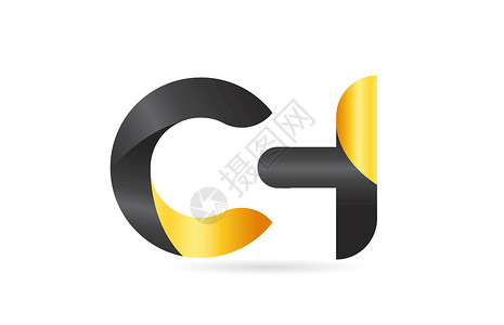 CH C H H 黄色黑字母字母标识组合背景图片