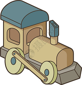 玩具火车旅行蒸汽运输爱好机车绘画插图背景图片