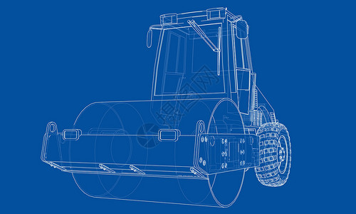 路面机械建筑机械 沥青压实机 vecto维修推土机工程蒸汽插图活动工作技术卡车车轮插画