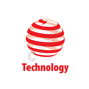 白色红色球倒影矢量标志 glob商业白色行星圆圈旅行互联网轨道公司标签红色设计图片