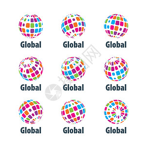 矢量图标 glob旅行行星世界技术商业插图白色标签互联网社会背景图片