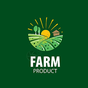 品牌农业标志与农场领域的形象 它制作图案矢量插图生态植物产品食物推广品牌环境场地花园插画